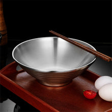 Load image into Gallery viewer, Stainless Steel Ramen Bowl | Large Japanese Soup Double Layer Bowls - 1 Pc