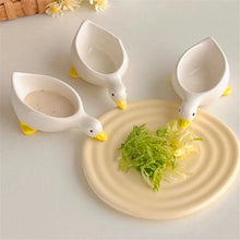 Load image into Gallery viewer, Cute Duck Soy Sauce Dish | Small Dipping Ceramic Bowls - 2 Pc Set