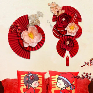 Chinese Wedding Wall Decor | Red Vietnamese Paper - 1 Set