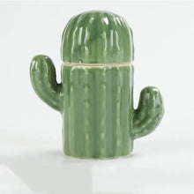 Load image into Gallery viewer, Ceramic Cactus Toothpick Holder | Green Jar with Lid - 1 Set