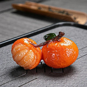 Lucky Orange Color Changing Tea Pet | Chinese Resin Figurine - 1 Pc