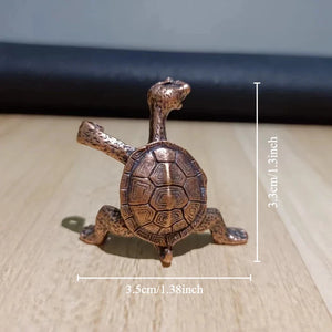 Metal Turtle Stance Incense Holder | Vintage Bronze Stick Burner - 1 Pc