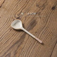 Load image into Gallery viewer, Rustic Japanese Ceramic Asian Soup Spoon | Long Handle - 1 Pc