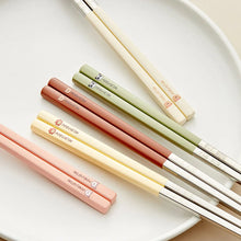 Load image into Gallery viewer, Cute Colorful Animal Korean Metal Chopsticks for Family Kids | 5 Pair Set