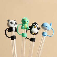 Load image into Gallery viewer, Cute Animal Silicone Straw Covers | Reusable Cup Caps - 1 Pc