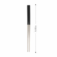 Load image into Gallery viewer, Silver and White Pink Black Stainless Steel Reusable Metal Chinese Contemporary Chopsticks| 1 Pair