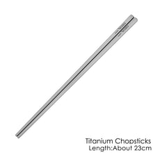 Load image into Gallery viewer, Titanium Chopsticks Set Tableware | Long Chopsticks for Camping Bushcraft Hiking Dinnerware Picnic Utensils