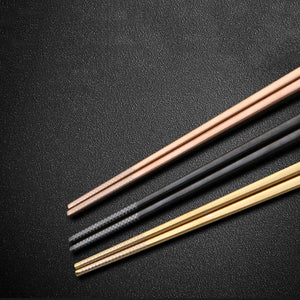 Korean Titanium Plated Stainless Steel Chopsticks | Rose Gold (1 Pair)