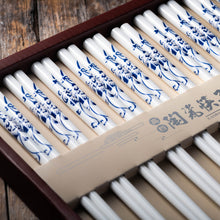 Load image into Gallery viewer, Blue China Luxury Chopsticks Set (10 pairs)