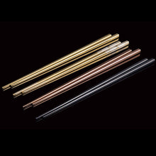 Load image into Gallery viewer, Korean Titanium Plated Stainless Steel Chopsticks | Black (1 Pair)