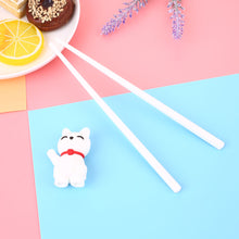Load image into Gallery viewer, Cartoon Cat Children Training Chopsticks | White (1 Pair)