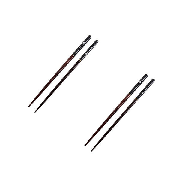 Japanese Cherry Wooden Chopsticks | Black (2 Pairs)