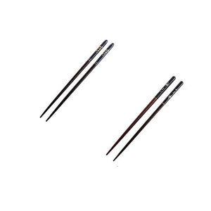 Japanese Cherry Wooden Chopsticks | Blue and Black (2 Pairs)
