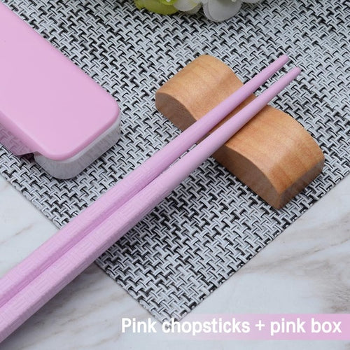 Portable Sushi Alloy Chopsticks | Pink (1 Pair)