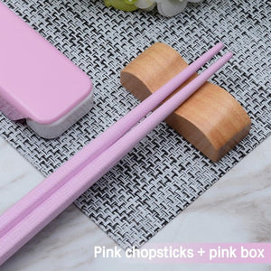 Portable Sushi Alloy Chopsticks | Pink (1 Pair)