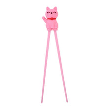 Load image into Gallery viewer, Cartoon Cat Children Training Chopsticks | Light Pink (1 Pair)
