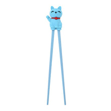 Load image into Gallery viewer, Cartoon Cat Children Training Chopsticks | Light Blue (1 Pair)