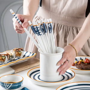 Bone China Porcelain Japanese Luxury Ceramic Chopsticks (4 Pairs)