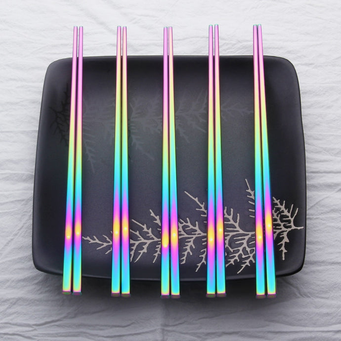 Stainless Steel Rainbow Chopsticks