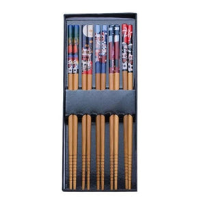 lucky bamboo cats Natural Wood Bamboo Lucky Cat Chopsticks (5 pairs) – Beautiful Chopsticks